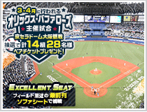 オリックス・バファローズ主催試合観戦ペアチケットプレゼント!