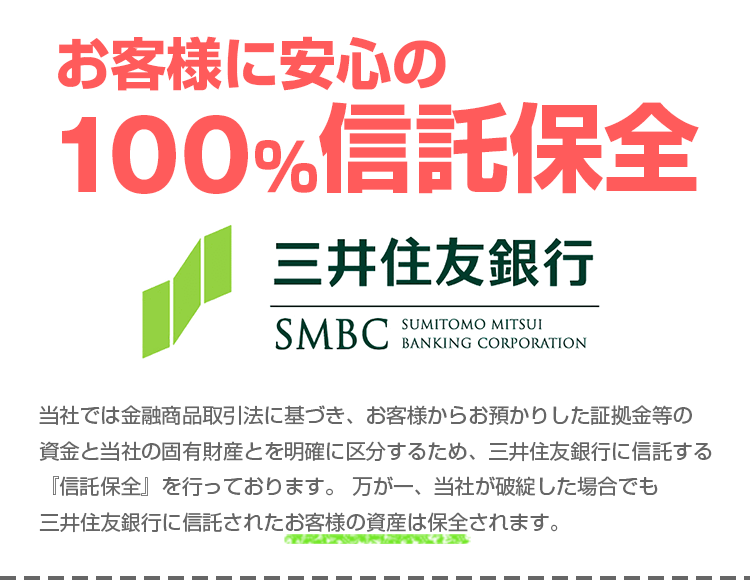 100％信託保全！